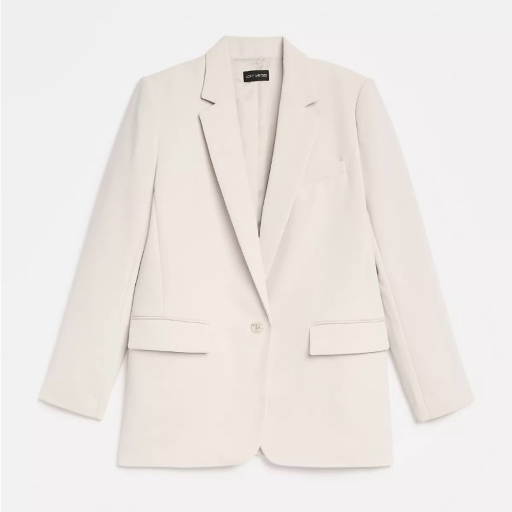 LOFT Classic White Women's Blazer - Picture 3 of 5